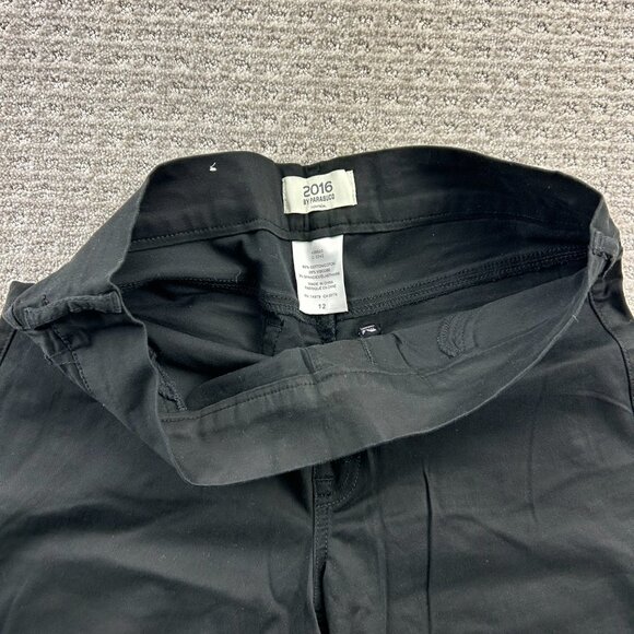 2016 By PARASUCO Pants Women Size 12 Black Cotton Viscose Stretchy - Picture 2 of 10